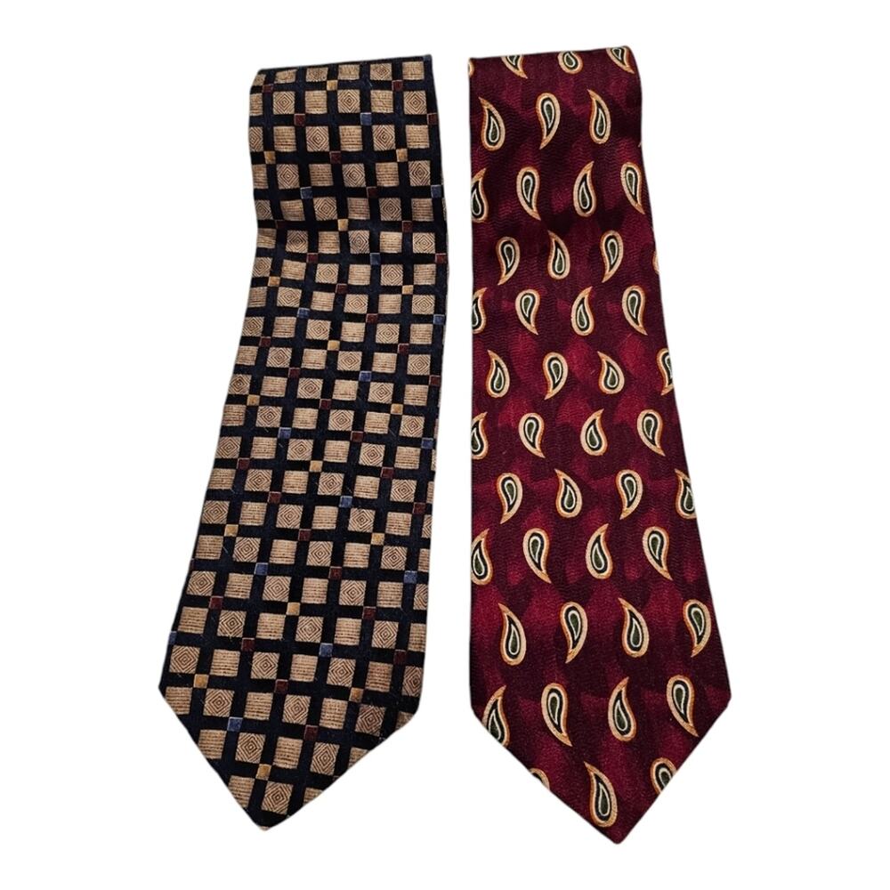 Jos. A. Bank Set of 2 Corporate Collection 100% Silk Ties
